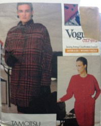 2111 Vogue  TAMOTSU LOOSE JACKET, BLOUSE, TAPER SKIRT PATTERN 12-16 uncut